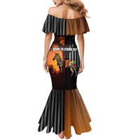 Angola Family Matching Mermaid Dress and Hawaiian Shirt with Sunset Zebra Design and African Nature - Wonder Print Shop