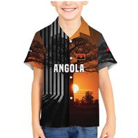 Angola Family Matching Mermaid Dress and Hawaiian Shirt with Sunset Zebra Design and African Nature - Wonder Print Shop