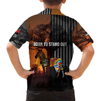 Angola Family Matching Off The Shoulder Long Sleeve Dress and Hawaiian Shirt with Sunset Zebra Design and African Nature - Wonder Print Shop