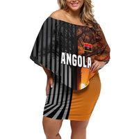 Angola Family Matching Off Shoulder Short Dress and Hawaiian Shirt with Sunset Zebra Design and African Nature - Wonder Print Shop