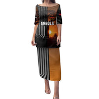 Angola Family Matching Puletasi and Hawaiian Shirt with Sunset Zebra Design and African Nature - Wonder Print Shop