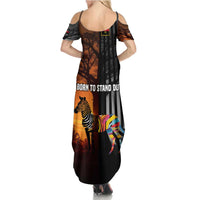 Angola Family Matching Summer Maxi Dress and Hawaiian Shirt with Sunset Zebra Design and African Nature - Wonder Print Shop