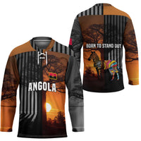 Angola Hockey Jersey with Sunset Zebra Design and African Nature - Wonder Print Shop