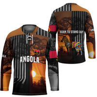 Angola Hockey Jersey with Sunset Zebra Design and African Nature - Wonder Print Shop