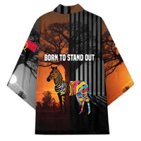 Angola Kimono with Sunset Zebra Design and African Nature - Wonder Print Shop