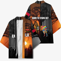 Angola Kimono with Sunset Zebra Design and African Nature - Wonder Print Shop