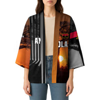 Angola Kimono with Sunset Zebra Design and African Nature - Wonder Print Shop