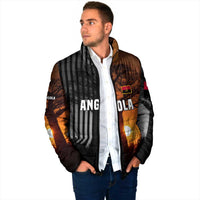 Angola Padded Jacket with Sunset Zebra Design and African Nature - Wonder Print Shop