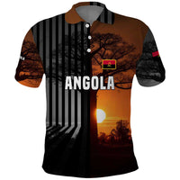 Angola Polo Shirt with Sunset Zebra Design and African Nature - Wonder Print Shop