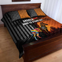 Angola Quilt Bed Set with Sunset Zebra Design and African Nature - Wonder Print Shop