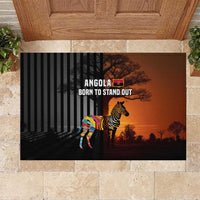 Angola Rubber Doormat with Sunset Zebra Design and African Nature - Wonder Print Shop