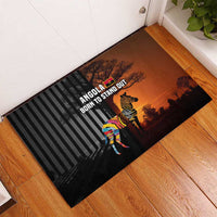 Angola Rubber Doormat with Sunset Zebra Design and African Nature - Wonder Print Shop