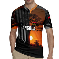 Angola Rugby Jersey with Sunset Zebra Design and African Nature - Wonder Print Shop