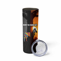 Angola Skinny Tumbler with Sunset Zebra Design and African Nature - Wonder Print Shop