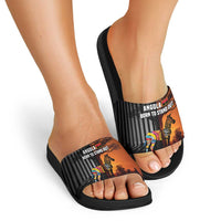 Angola Slide Sandals with Sunset Zebra Design and African Nature - Wonder Print Shop