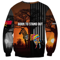 Angola Sweatshirt with Sunset Zebra Design and African Nature - Wonder Print Shop