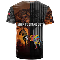 Angola T Shirt with Sunset Zebra Design and African Nature - Wonder Print Shop