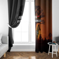 Angola Window Curtain with Sunset Zebra Design and African Nature - Wonder Print Shop