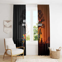 Angola Window Curtain with Sunset Zebra Design and African Nature - Wonder Print Shop