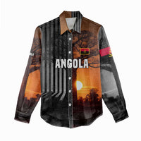 Angola Women Casual Shirt with Sunset Zebra Design and African Nature - Wonder Print Shop