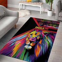 Angola Area Rug with Multicolor Tribal Design and Vibrant Lion - Wonder Print Shop