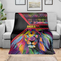 Angola Blanket with Multicolor Tribal Design and Vibrant Lion - Wonder Print Shop
