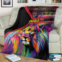 Angola Blanket with Multicolor Tribal Design and Vibrant Lion - Wonder Print Shop