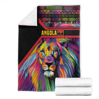 Angola Blanket with Multicolor Tribal Design and Vibrant Lion - Wonder Print Shop