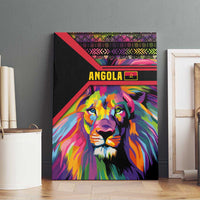 Angola Canvas Wall Art with Multicolor Tribal Design and Vibrant Lion - Wonder Print Shop