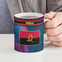 Angola Ceramic Mug with Multicolor Tribal Design and Vibrant Lion - Wonder Print Shop