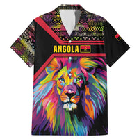 Angola Family Matching Mermaid Dress and Hawaiian Shirt with Multicolor Tribal Design and Vibrant Lion - Wonder Print Shop