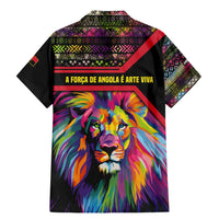 Angola Family Matching Mermaid Dress and Hawaiian Shirt with Multicolor Tribal Design and Vibrant Lion - Wonder Print Shop