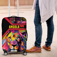Angola Luggage Cover with Multicolor Tribal Design and Vibrant Lion - Wonder Print Shop