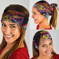 Angola Neck Gaiter with Multicolor Tribal Design and Vibrant Lion TS04
