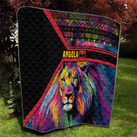 Angola Quilt with Multicolor Tribal Design and Vibrant Lion - Wonder Print Shop