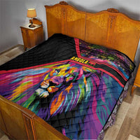 Angola Quilt with Multicolor Tribal Design and Vibrant Lion - Wonder Print Shop