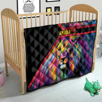 Angola Quilt with Multicolor Tribal Design and Vibrant Lion - Wonder Print Shop