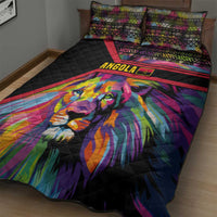 Angola Quilt Bed Set with Multicolor Tribal Design and Vibrant Lion - Wonder Print Shop