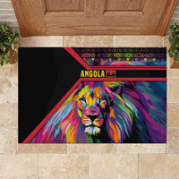 Angola Rubber Doormat with Multicolor Tribal Design and Vibrant Lion - Wonder Print Shop