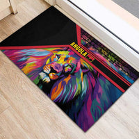 Angola Rubber Doormat with Multicolor Tribal Design and Vibrant Lion - Wonder Print Shop