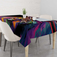 Angola Tablecloth with Multicolor Tribal Design and Vibrant Lion - Wonder Print Shop