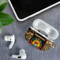 Mozambique AirPods Case with Black Brown Tribal Design and National Emblem - Wonder Print Shop