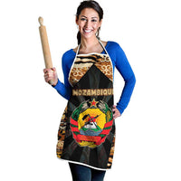 Mozambique Apron with Black Brown Tribal Design and National Emblem - Wonder Print Shop