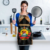Mozambique Apron with Black Brown Tribal Design and National Emblem - Wonder Print Shop