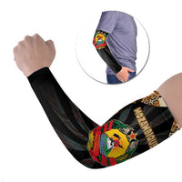 Mozambique Arm Sleeves with Black Brown Tribal Design and National Emblem - Wonder Print Shop