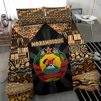 Mozambique Bedding Set with Black Brown Tribal Design and National Emblem - Wonder Print Shop