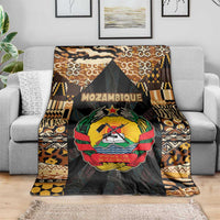 Mozambique Blanket with Black Brown Tribal Design and National Emblem - Wonder Print Shop