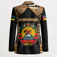 Mozambique Blazer with Black Brown Tribal Design and National Emblem - Wonder Print Shop