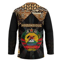 Mozambique Hockey Jersey with Black Brown Tribal Design and National Emblem - Wonder Print Shop