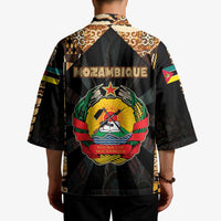 Mozambique Kimono with Black Brown Tribal Design and National Emblem - Wonder Print Shop
